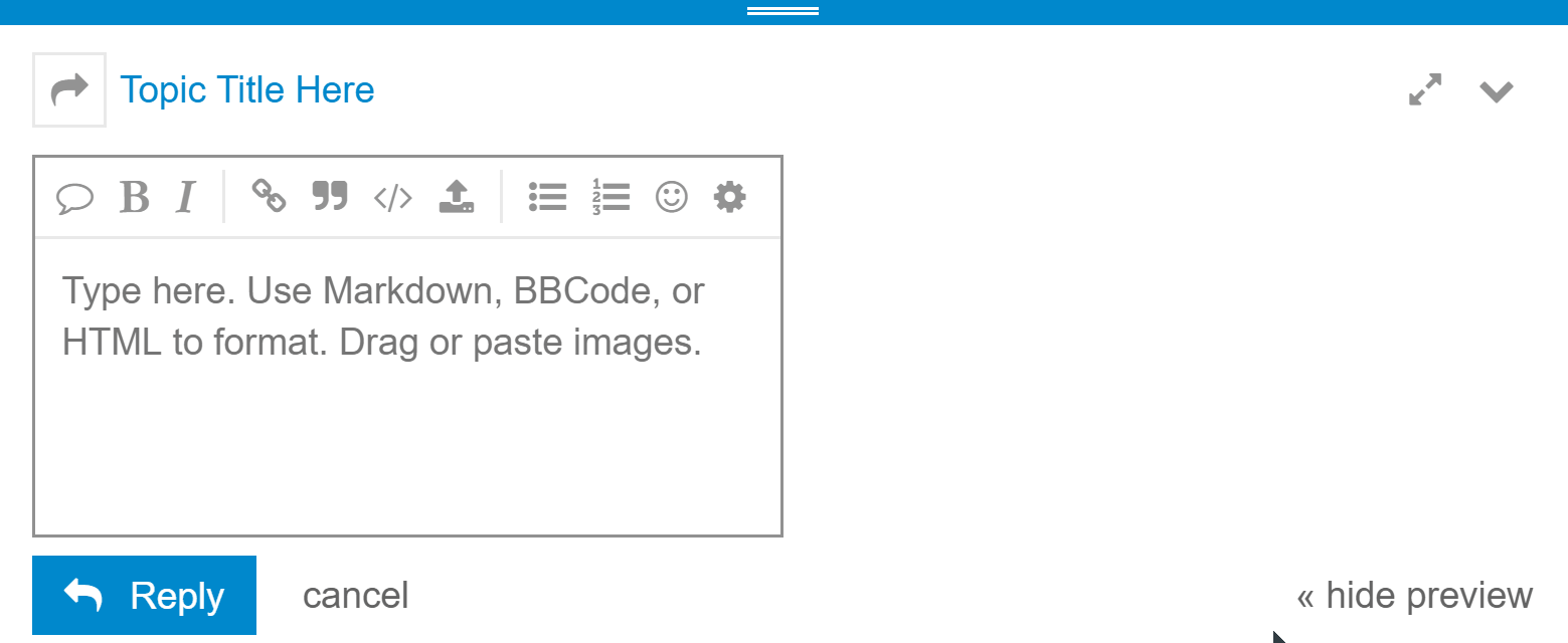 Apertura e chiusura del pannello di modifica